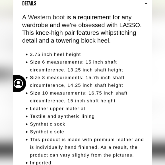 Steve Madden Lasso Western Boots Ivory NWOT - Picture 9 of 9